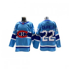 Herren Montreal Canadiens Eishockey Trikot Cole Caufield 22 Adidas 2022-2023 Reverse Retro Blau Authentic